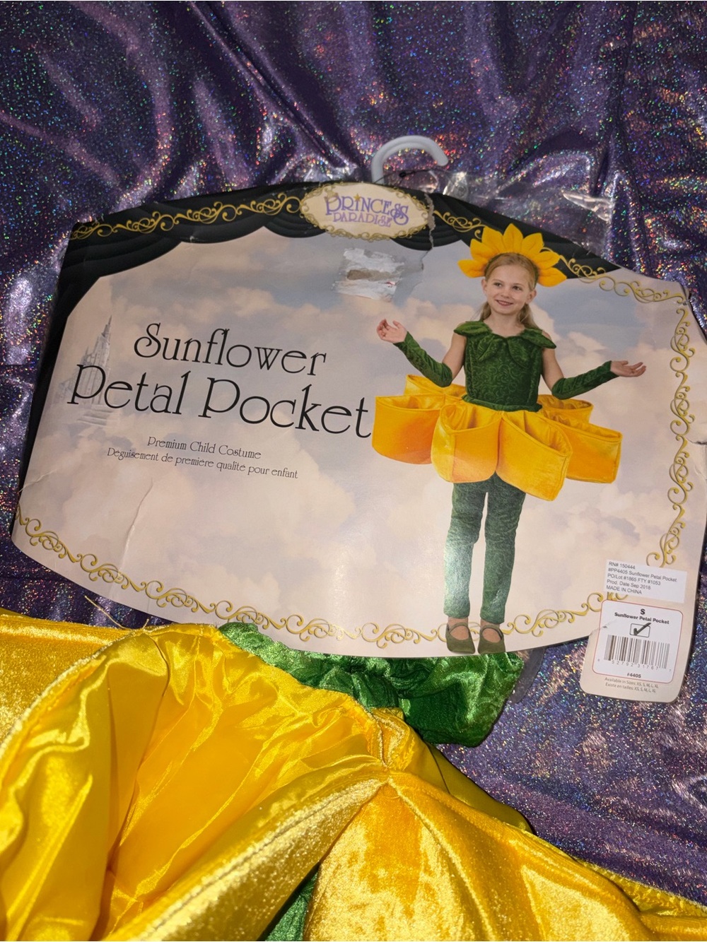 Princess Paradise Sunflower Petal Pocket Child Costume